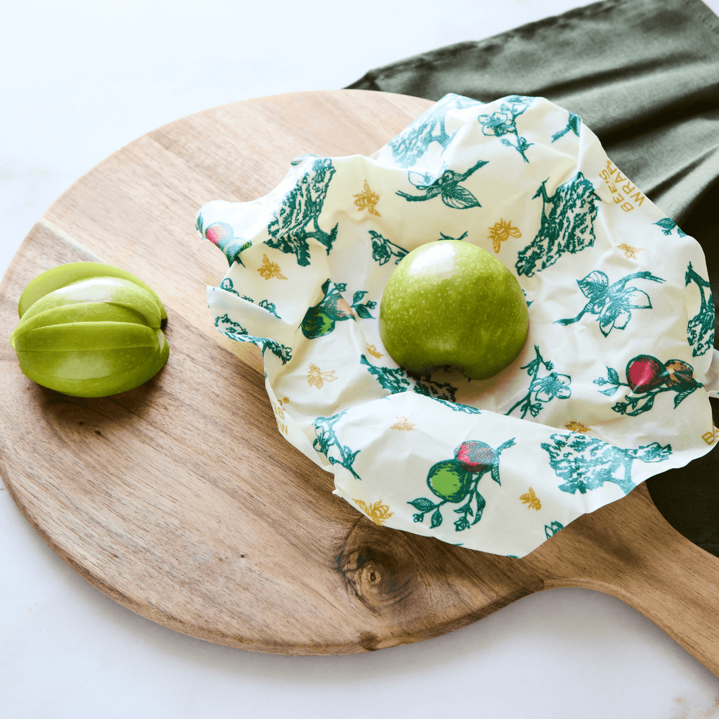 Natural Beeswax Food Wrap, Manfore Reusable Biodegradable Wax Food