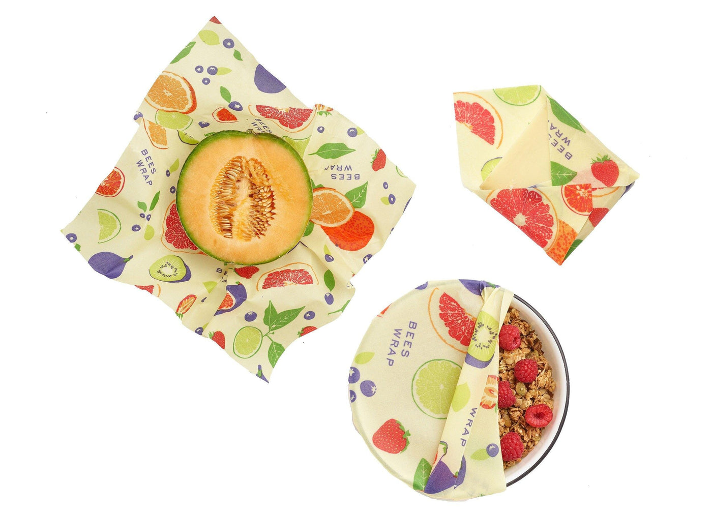 BEEHIVE Reusable Beeswax Food Wraps – 7 Pack Organic Food Wrap For