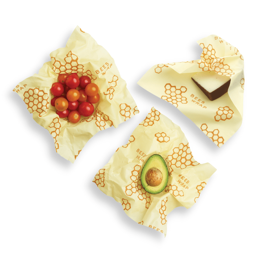 Bee's Wrap 3pk Reusable Beeswax Food Wraps Sustainable Plastic Free - 1  Small 1 Medium 1 Large Yellow
